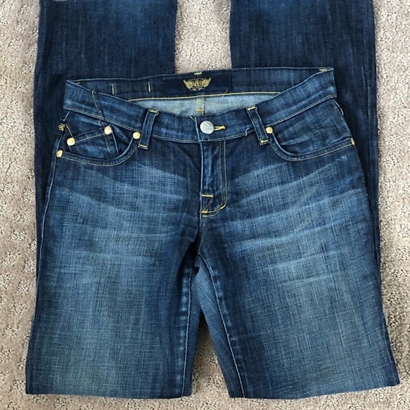 Rock & Republic Gold Embroidered ‘R&R’ Pocket Low Rise, Tapered Leg Jeans, 26 - Picture 5 of 10